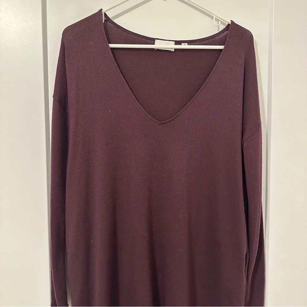 Aritzia Wilfred Free Gail Sweater Dress in a Deep Purple Size XS Women’s - Picture 3 of 10